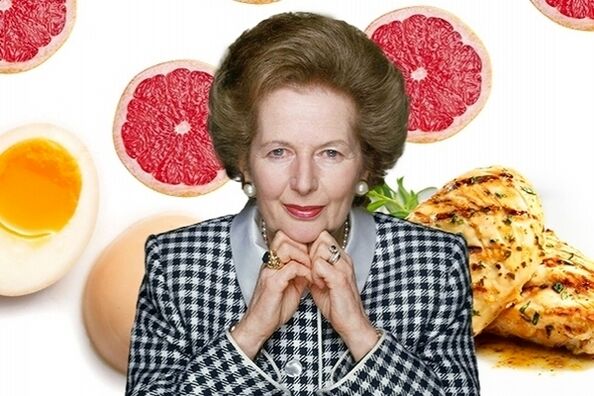 Margaret Thatcher et son alimentation diététique